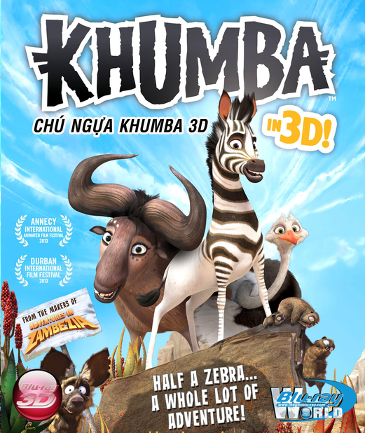 D192. Khumba 2013 - CHÚ NGỰA KHUMBA 3D 25G(DTS-HD MA 5.1) 